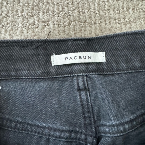 Black Pacsun High Rise Straight Leg Distressed Jeans - Picture 5 of 6